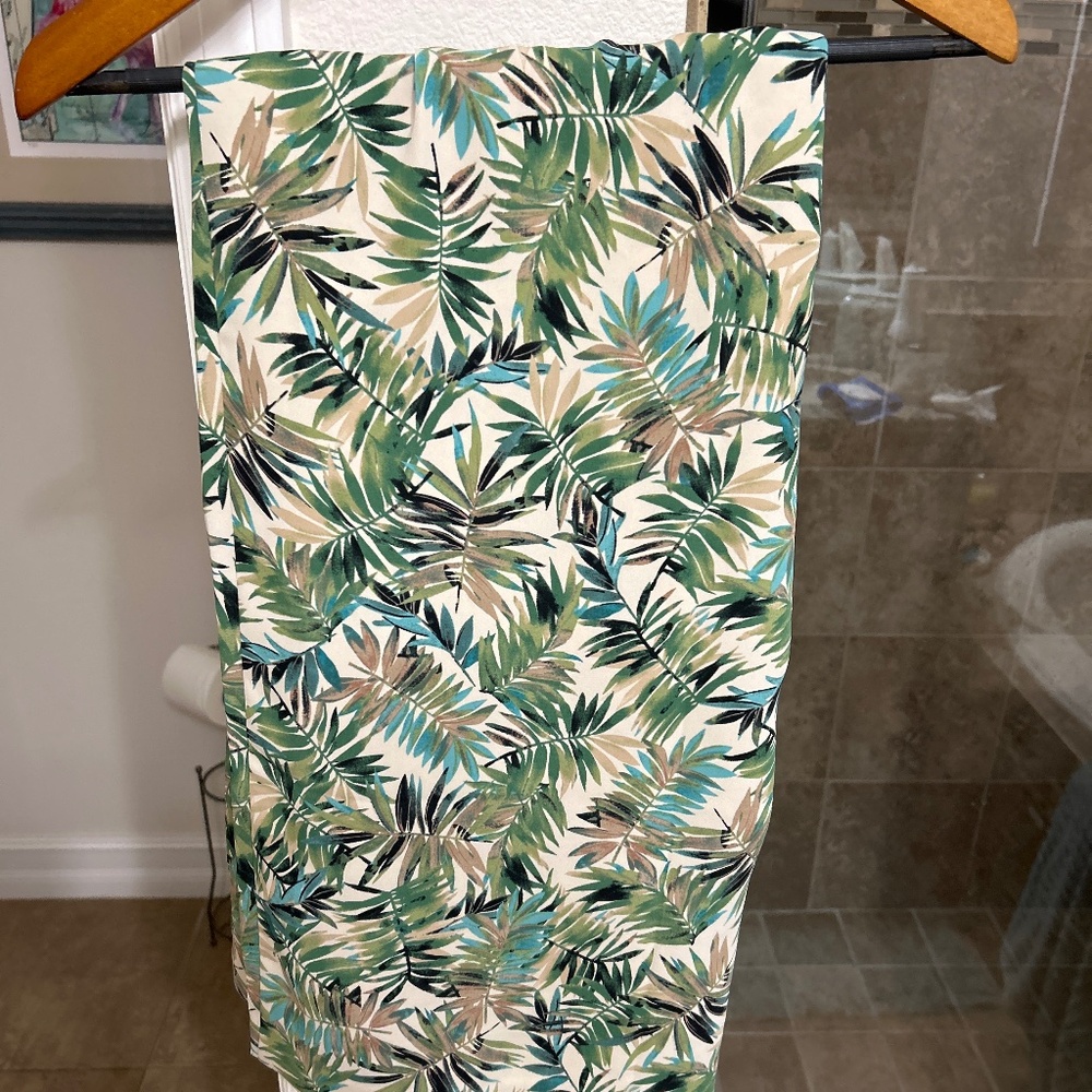 J Jill Tropical print wide leg pants